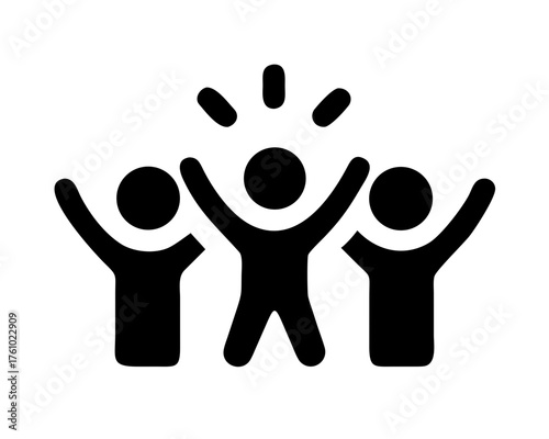 Group of people celebrating success