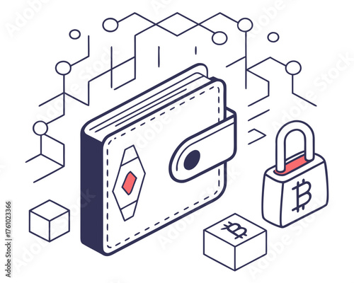 Digital wallet with cryptocurrency and blockchain network