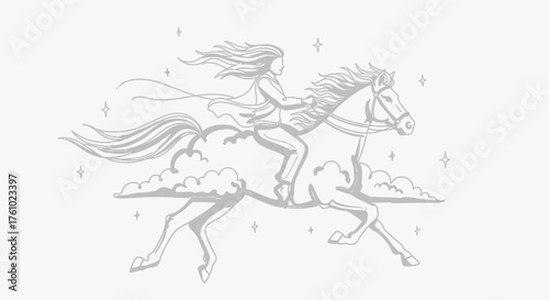 Elegant carousel horse illustration vector art majestic equine design scalable graphic