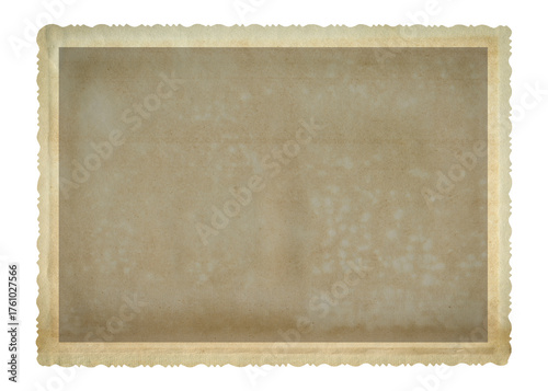 Photos Vintage scalloped edge photo paper frame on transparent background