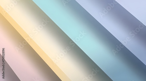 Soft, cool pastel diagonal stripes in pink, gold, blue, and lavender,  smooth, serene, and modern background for minimalist design.