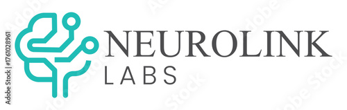 AI Technology Logo Vector Futuristic Neural Network Brain Symbol for Tech Startup