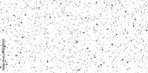 Snow, stars, twinkling lights, rain drops on black background. Abstract vector noise. Small particles of debris and dust. Distressed uneven grunge texture overlay.