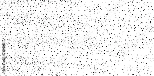 Snow, stars, twinkling lights, rain drops on black background. Abstract vector noise. Small particles of debris and dust. Distressed uneven grunge texture overlay.