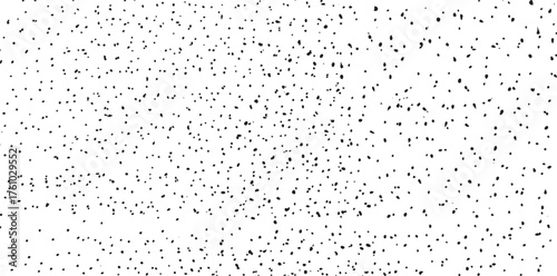 Snow, stars, twinkling lights, rain drops on black background. Abstract vector noise. Small particles of debris and dust. Distressed uneven grunge texture overlay.