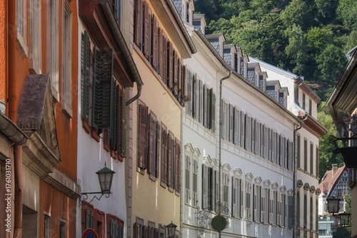 Heidelberg - Häuserzeile in der Altstadt, Baden-Württemberg, Deutschland, Europa