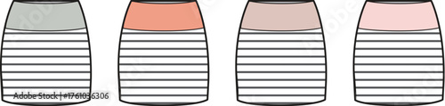 Four lipstick tubes with different shades of color - Cosmetics and beauty concept