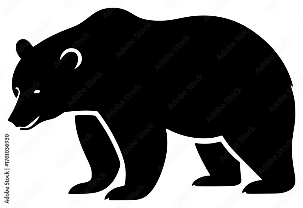 Obraz premium bear on a transparent background, bear, black, icon, logo, picture, silhouette 