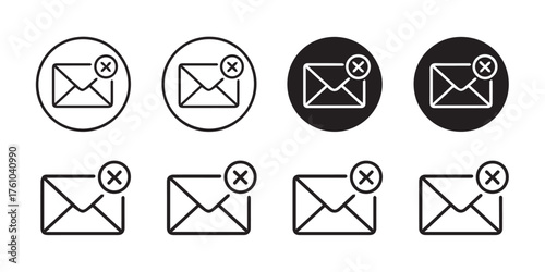 mail delete icon collection inbox remove glyphs scalable vector ai eps png jpeg for interfaces and apps