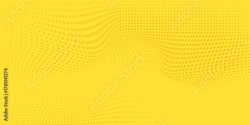 Yellow background with orange dots style. Vintage color abstract.