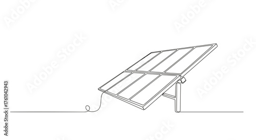 Solar panel installation with support structure for renewable energy  