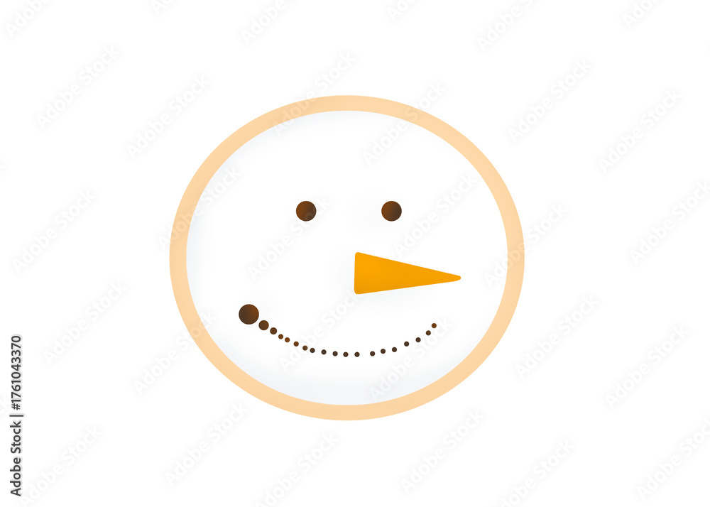 Obraz premium happy smiley face snow man 