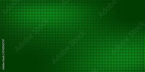 LED green screen dots dark green background. Modern dots stylish.