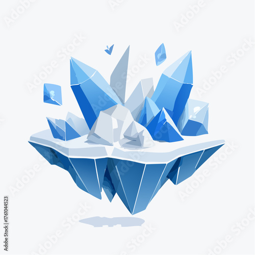 Motif hivernal moderne inspiré de la glace