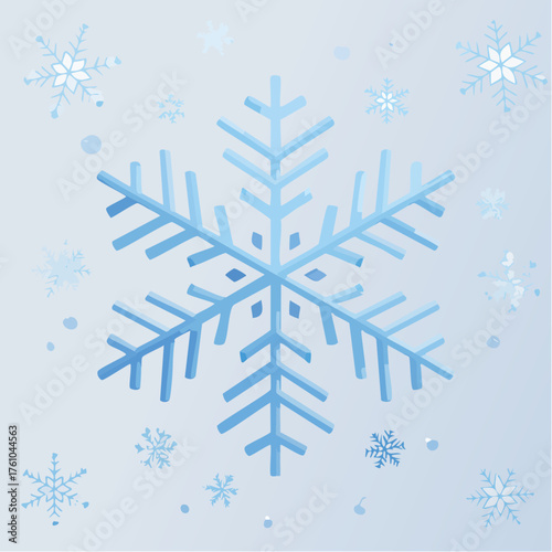 Motif abstrait de flocons géométriques d’hiver