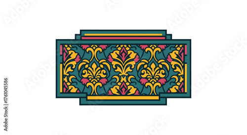decorative ornament pattern tile intricate floral arrangement for wall art  wallpaper designs perfect for adding elegance  cultural flair to any project