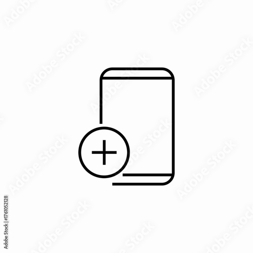 mobile add plus icon sign vector