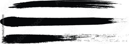 Brushstroke strokes: Artistic black strokes, each crafted with varying pressure, create a captivating display of textures and patterns, reflecting the expressive essence of creative artistry.