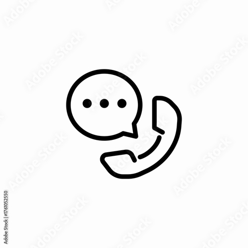 phone call support icon sign vector
