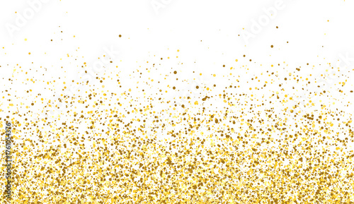 The dust sparks and golden stars shine with special light. Vector sparkles on a transparent background Glitter golden star and light wave. Christmas Holiday banner with glow particle Set spark glitter