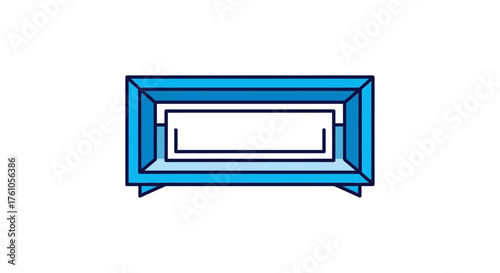 Modern blue nightstand illustration bedroom furniture design bedside table decor minimalist living home interior design enhancing relaxation and sleep.