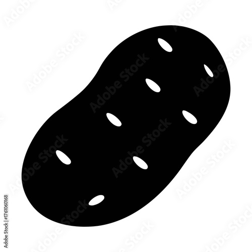 Isolated potato vector illustration for food ingredient clip art and cooking recipe design element