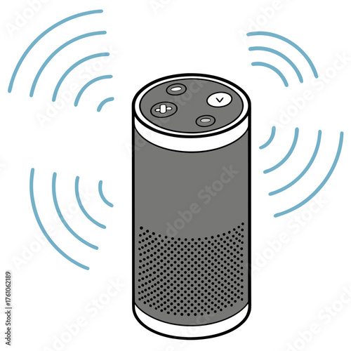 Vector art of smart speaker
