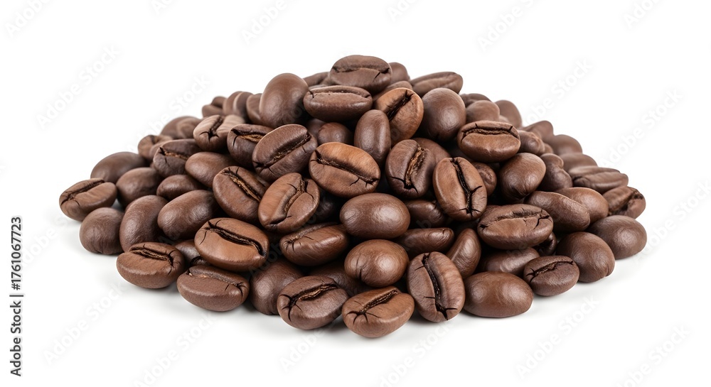 Naklejka premium coffee beans on white background