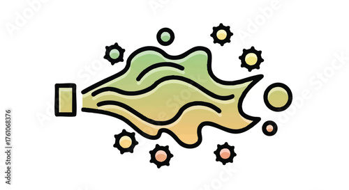 Strong smell outline icon vector
