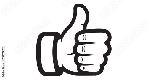 Hand showing a thumbs up gesture isolated on transparent background