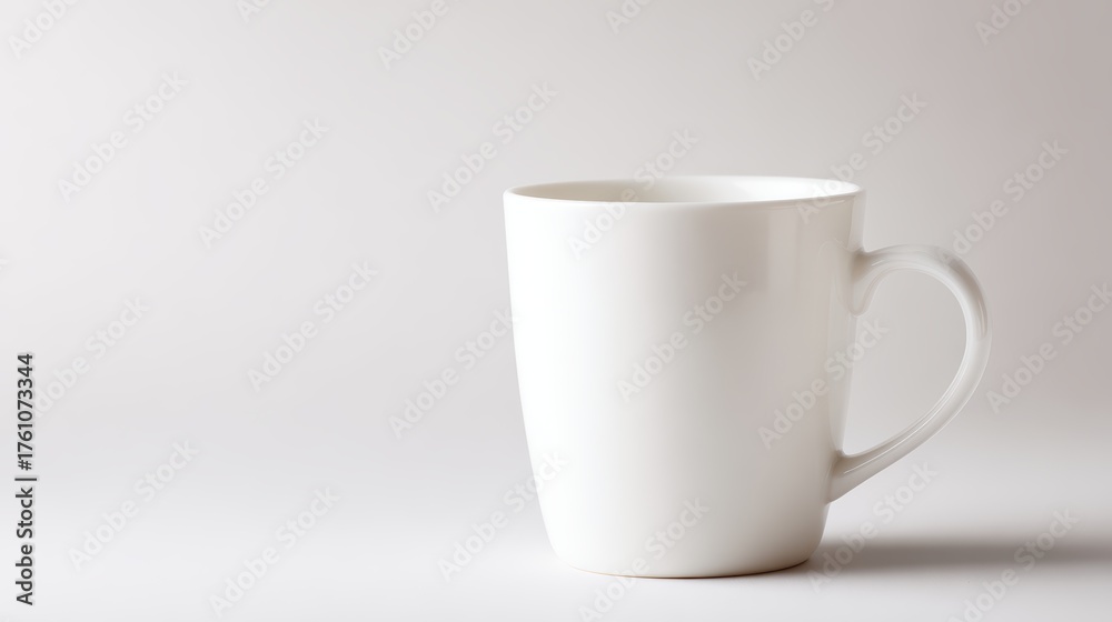 Fototapeta premium Empty white coffee mug, studio shot