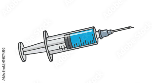 Syringe outline icon vector
