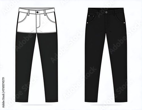 Flatlay of two pairs of pants