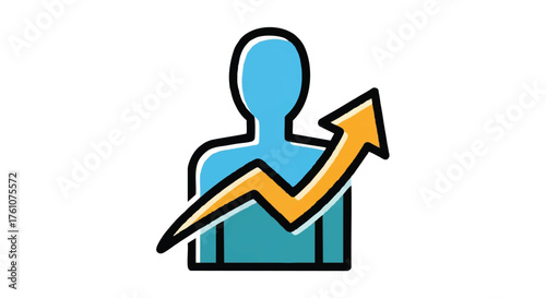 Weight increase outline icon vector
