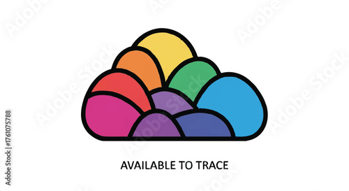 Bumpy texture outline icon vector
