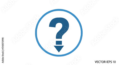 Tooltip indicator question mark circle outline icon vector
