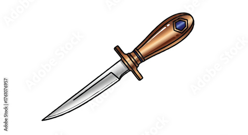 Letter opener outline icon vector
