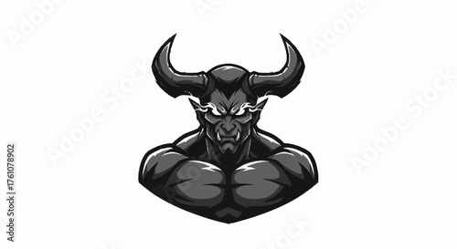 Dark fantasy character with horns, a powerful demon warrior ready for your next epic gaming or horror project, full of mystery and intense power