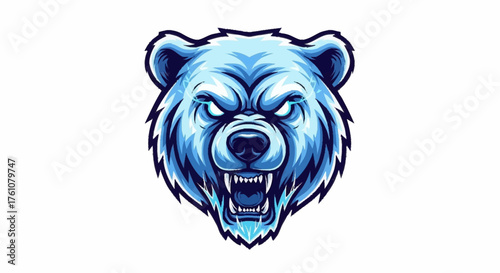 Unleash the beast with this powerful bear mascot perfect for sports teams and gaming logos, a fierce symbol of strength and icy determination