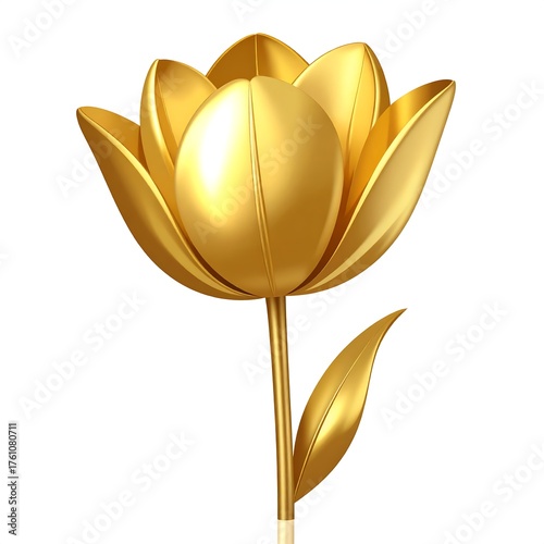 Golden 3D Tulip