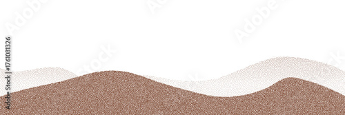 Brown chocolate powder texture with coffee grains and dust effect.