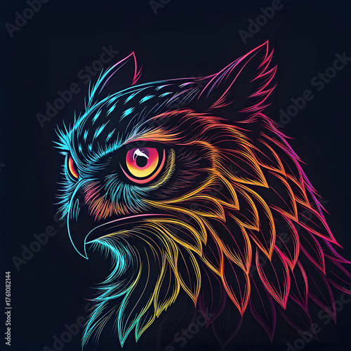 vector illustration of an eagle head