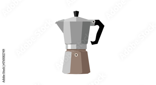 Classic Moka Pot Coffee Maker for Espresso Brewing.