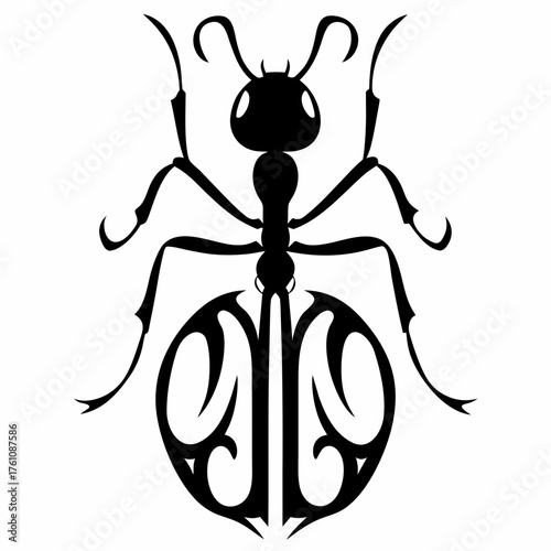 Ant amphetamine just silhouette on white background