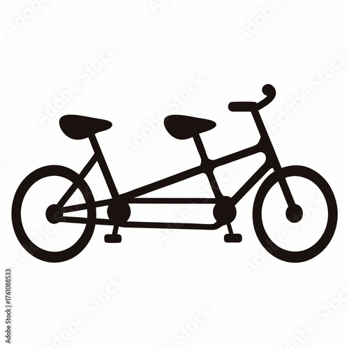 Illustration of a tandem bicycle, representing partnership and collaborative transportation