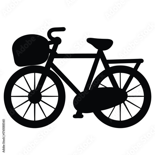 Silhouette of a BMX bike isolated on white background illustration art