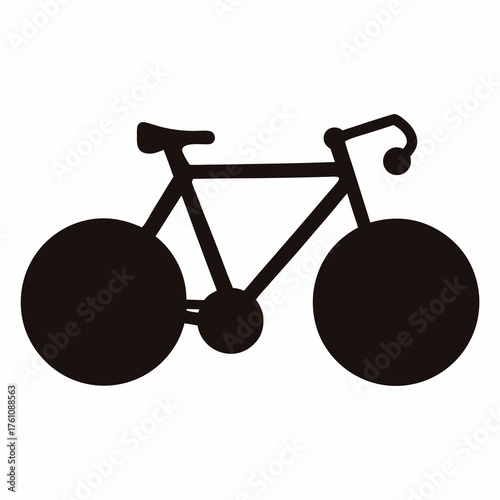 Silhouette of a BMX bike isolated on white background illustration art