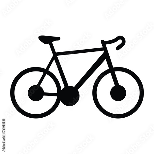 Silhouette of a BMX bike isolated on white background illustration art
