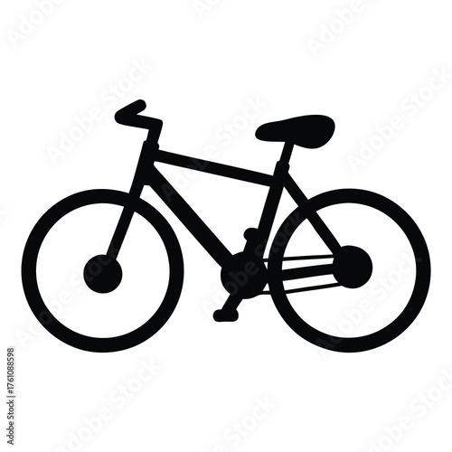 Silhouette of a BMX bike isolated on white background illustration art