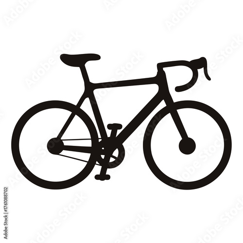 Silhouette of a BMX bike isolated on white background illustration art